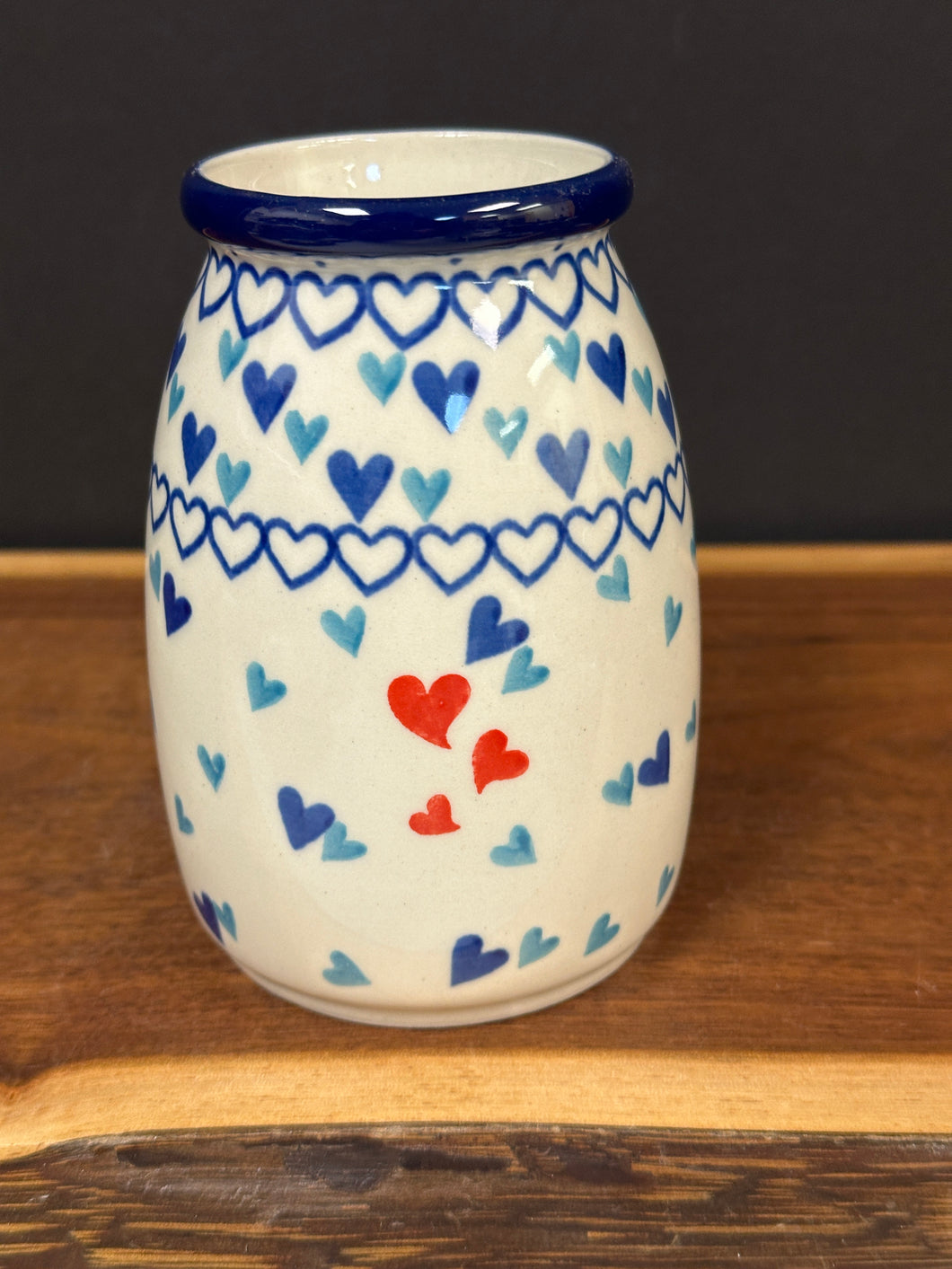 Vase, Small Milk Bottle - Lots of Love