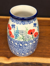 Load image into Gallery viewer, Vase, Small Milk Bottle - Red Poppy Garden
