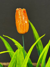 Load image into Gallery viewer, Flower, 1 Pc. - Tulip on 8” Wire Stem - Solid Orange
