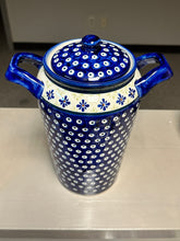 Load image into Gallery viewer, Canister, Pre-owned 10.5&quot; with Lid - Diamond Flowers
