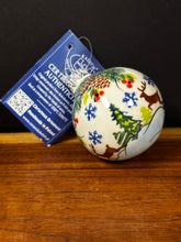 Load image into Gallery viewer, Ornament, Round Ball Kalich - Reindeer in the Snow
