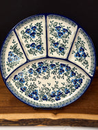 Platter, Divided 10.25” Round - Winter Viola