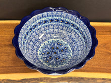 Load image into Gallery viewer, Bowl, Ruffled Edge 9.5” - U3639 Watercolor Blue
