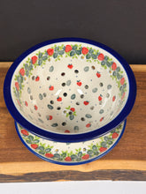 Load image into Gallery viewer, Berry Bowl w/Saucer, 8&quot;W - Strawberry Field
