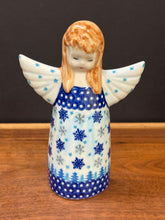 Load image into Gallery viewer, Angel, Figurine / Wall Decor - Snow on Blue
