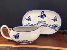 Load image into Gallery viewer, Gravy Boat - Butterfly on White

