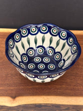 Load image into Gallery viewer, Bowl, Wavy Edge 5.75&quot; - Peacock
