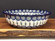 Load image into Gallery viewer, Oval Casserole, Fluted Edge - Peacock
