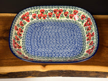Load image into Gallery viewer, Baker, Oblong 9" x 10.25" 1.62Qt. - Red Pansy
