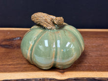 Load image into Gallery viewer, Pumpkin - 4.75” Green Goddess Glaze by Matthew’s Pottery
