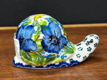 Load image into Gallery viewer, Snail, Medium Tall - Blue Hibiscus
