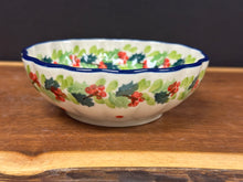 Load image into Gallery viewer, Bowl, Scalloped 4.5&quot; - Christmas Holly
