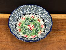 Load image into Gallery viewer, Bowl, Scalloped 4.5” - Holly Berry
