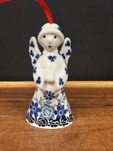 Load image into Gallery viewer, Angel Figurine, Bell Ornament 3.5&quot; - Silver Lace
