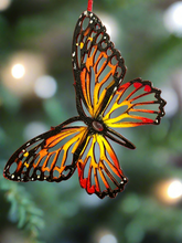 Load image into Gallery viewer, Ornament, Wooden from Prague - Butterfly Orange
