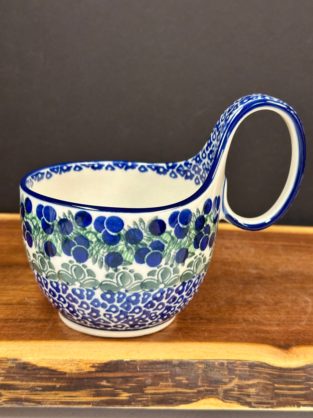 Bowl, Loop Handle Soup - Huckleberry