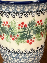 Load image into Gallery viewer, Mug, Pedestal - chipped bottom,  8 oz - Holly Berry
