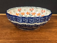 Load image into Gallery viewer, Bowl, Scalloped 4.5" - Peach Spring Daisy
