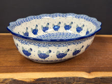 Load image into Gallery viewer, Oval Casserole, Fluted Edge - Blue Hen
