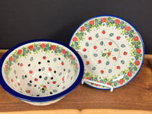 Load image into Gallery viewer, Berry Bowl w/Saucer, 8&quot;W - Strawberry Field
