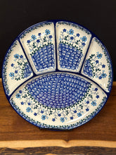 Load image into Gallery viewer, Platter, Divided 10.25” Round - Georgia Blue
