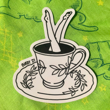Load image into Gallery viewer, Sticker by Birdy, Tea Legs Wreath Design
