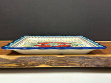 Load image into Gallery viewer, Platter, Square W/Scalloped Rim - Amaryllis by Morning
