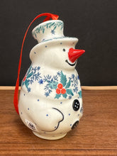 Load image into Gallery viewer, Snowman Ornament - Winter Holly
