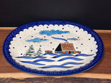 Load image into Gallery viewer, Platter, Oval - Winter Cabin
