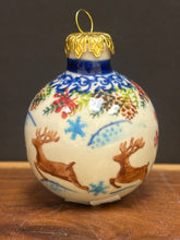 Load image into Gallery viewer, Ornament, Vena 3.5" Round - Reindeer in Winter
