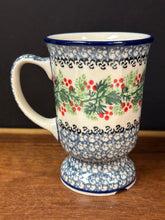Load image into Gallery viewer, Mug, Pedestal - chipped bottom,  8 oz - Holly Berry
