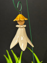 Load image into Gallery viewer, Fairy on Wire Stem - White w/Yellow Cap
