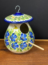 Load image into Gallery viewer, Birdhouse, Kalich Unikat Blue Orchids
