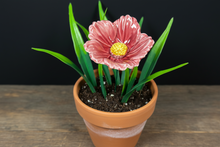 Load image into Gallery viewer, Flower, 1 Pc. - Large Hibiscus on 11” Wire Stem - Two-Toned Mauve
