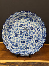 Load image into Gallery viewer, Pie Plate, Fluted 10&quot; - Blue Dragonfly
