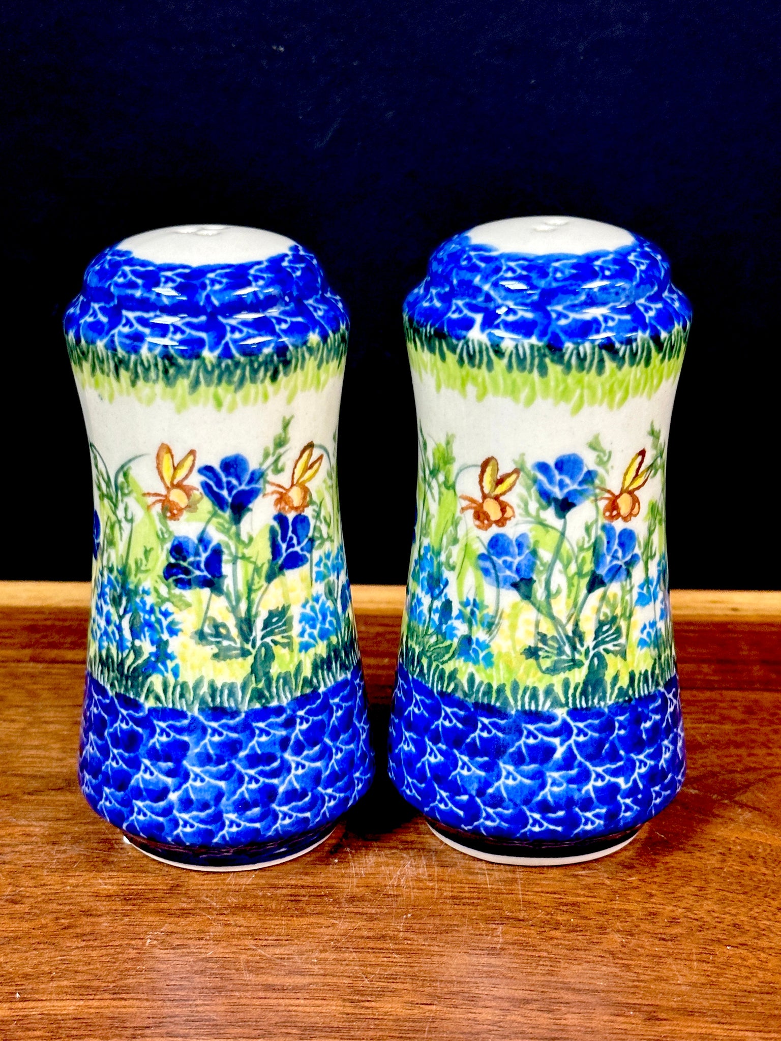 Salt & Pepper Set, Tall Kalich Music City Polish Pottery
