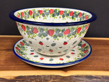 Load image into Gallery viewer, Berry Bowl w/Saucer, 8&quot;W - Strawberry Field
