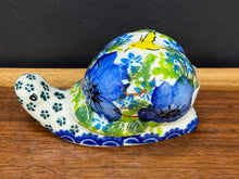 Load image into Gallery viewer, Snail, Medium Tall - Blue Hibiscus
