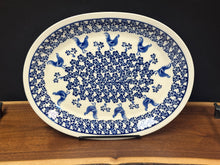 Load image into Gallery viewer, Platter, Oval - Blue Rooster
