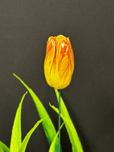 Load image into Gallery viewer, Flower, 1 Pc. - Tulip on 8” Wire Stem - Two-Toned Yellow
