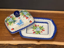 Load image into Gallery viewer, Butter Dish, Wide Kalich - Strawberry Butterfly
