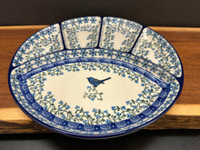 Load image into Gallery viewer, Platter, Divided 10.25” Round - Bluebird Vines
