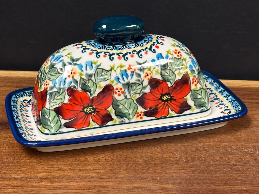 Butter Dish - Amaryllis by Morning