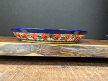 Load image into Gallery viewer, Plate, Rimmed 9.25" - Red Pansy v2
