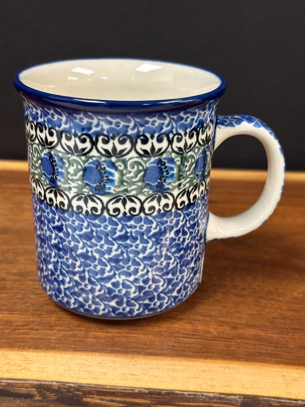 Mug, Straight 8 oz - Peacock Feather