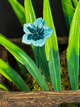 Load image into Gallery viewer, Flower, 1 Pc. - Small Mirabilis on 8” Wire Stem - Teal
