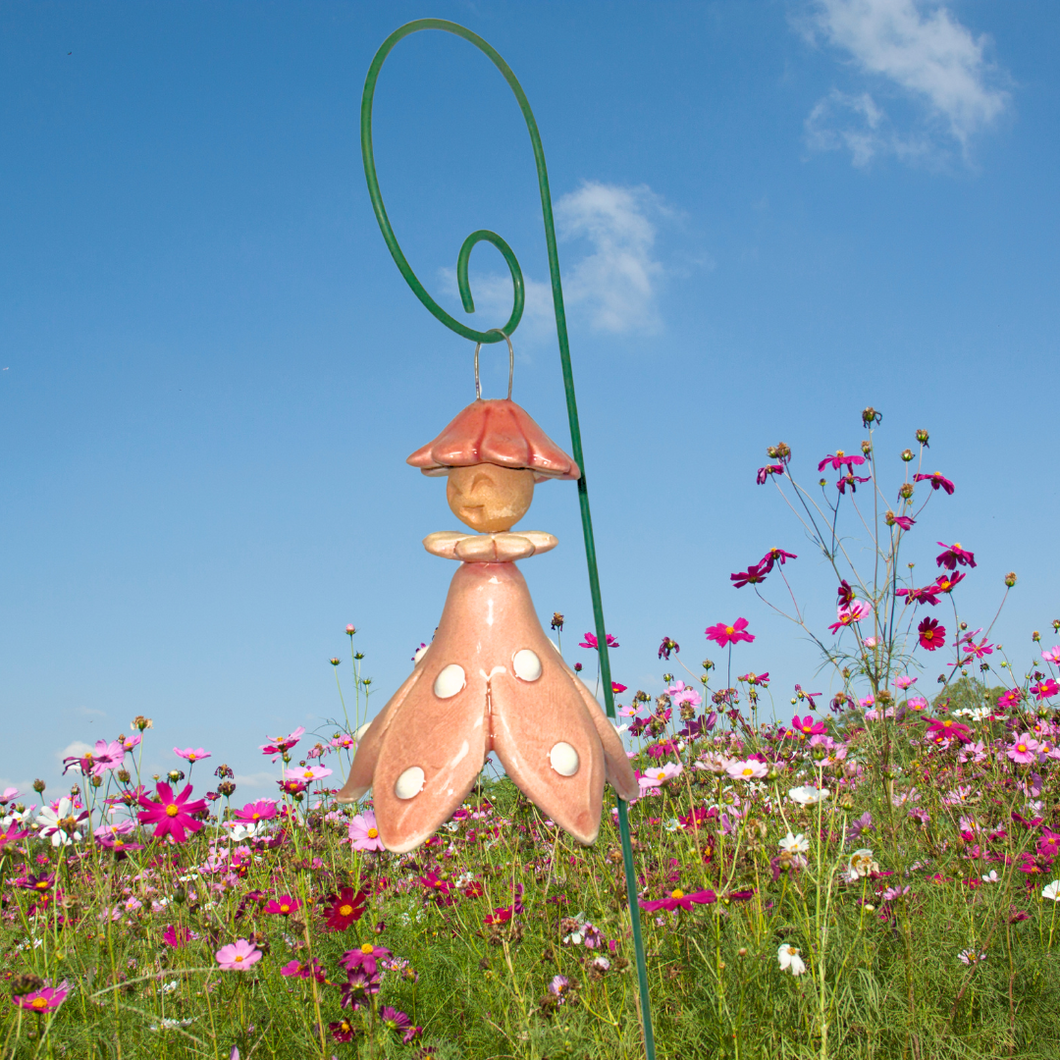 Fairy on Wire Stem - Pink w/Pink Cap