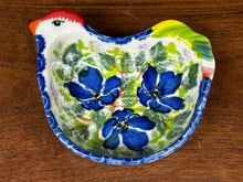 Load image into Gallery viewer, Bowl, Chicken Shape - Unikat Blue Orchids
