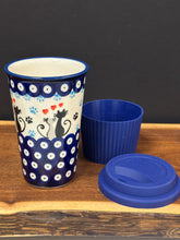 Load image into Gallery viewer, Mug, Travel 12 oz with Silicone Lid &amp; Sleeve - Purrfect Pals
