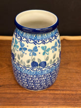 Load image into Gallery viewer, Vase, Small Milk Bottle - Blue Orchids

